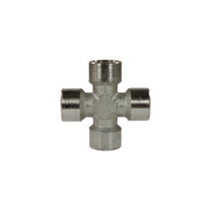 Peça de Distribuição em Cruz, 1/4" fêmea, Bronze-níquel