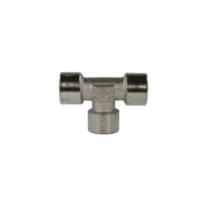 União em Tê fêmea:fêmea, 1/4", 3/8", 1/2", Bronze-níquel