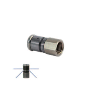 Mini Bico Rotativo ST-49.3, 1/8 fêmea, 12mm, 500bars, Aço Inox